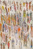 Sylvia K. Kummer, Crowd, 2006, mixed media on canvas