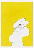 Maria Lassnig, Head, colour etching on paper