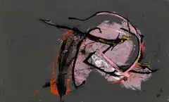 Hannes Mlenek, Untitled (from the series „Köpfe und Helme"), 1990, oil on canvas
