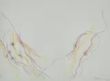Oswald Oberhuber, Untitled, 1986, graphite, coloured pencil on paper