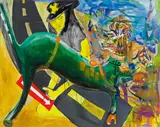 Albert Oehlen, Walker, 1999, oil on canvas