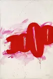 Markus Prachensky, rot auf weiss - Berlin II A, 1966, oil on canvas