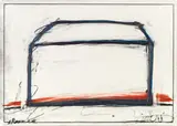 Haus by Arnulf Rainer, 1969, mixed media on transparent paper; unframed, offered Oct 2014