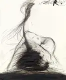 Overpainted photography by Arnulf Rainer, 1976, mixed media on photography; unframed, sold Oct 2014