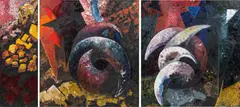 Thomas Reinhold, Triptych, 1984, oil on canvas