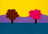 Gerwald Rockenschaub, Untitled, 2000, coloured foil on Alucore, aluminium frame