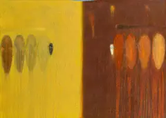 Walter Schmögner, Untitled, 1988, acrylic, sand on canvas