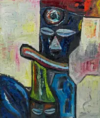 Untitled by Hubert Schmalix, 1984, oil on canvas, offered Oct 2014