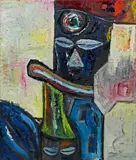 Hubert Schmalix, Untitled, 1984, oil on canvas