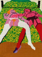 Deborah Sengl, Untitled, Ironing beads