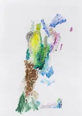 Max Weiler, Untitled, 1996, wax crayons on paper