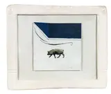 Franz West, Symbole der Unsittlichkeit Wandel, 1982, mixed media on paper with original frame