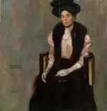 Portrait of a lady by Felix Albrecht Harta, 1908, oil on canvas, unframed, offered Jun 2014