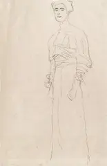 Gustav Klimt, Standing female (Margaret Stonborough-Wittgenstein), 1904/05, pencil on paper