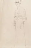 Gustav Klimt, Standing female (Margaret Stonborough-Wittgenstein), 1904/05, pencil on paper