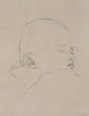 Rudolf Wacker, Sleeping child, 1920, pencil on paper
