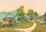 Oskar Laske, Hinterstoder, 1948, gouache on paper