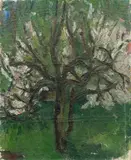Herbert Boeckl, Blooming tree, 1929, Öl auf Leinwand