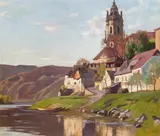 Oswald Grill, Dürnstein, 1957, oil on board