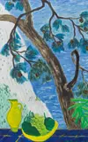 Gerhild Diesner, View on the coast of Capri, 1970, oil on canvas