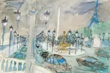 Kurt Moldovan, Paris, 1975, watercolour on paper