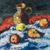 Karl Stark, Fruit still life with jug