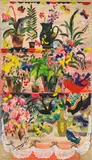 Decorative panel by Friedrich von Berzeviczy-Pallavicini, 1936, Mixed media on paper on canvas, sold Jun 2014
