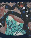 Erwin Stolz, Harlequins, um 1925, mixed media on paper