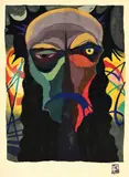 Erwin Stolz, Head, um 1930, mixed media on paper