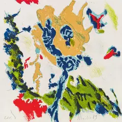 Tree by Max Weiler, 1989, color lithography on paper; unframed, sold Jun 2014
