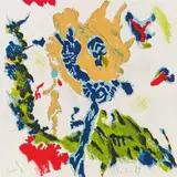 Max Weiler, Tree, 1989, color lithography on paper; unframed