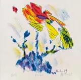 Max Weiler, Flower, 1984, Color lithography on paper; unframed