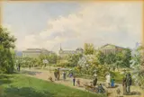 Franz Alt, Vienna, view from the Volksgarten towards the Parliament