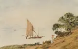 Jakob Alt, Coastal landscape with sailing boats