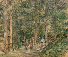 Rudolf von Alt, The Kaiserpromenade in Gastein, 1889, watercolour on paper