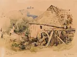 Rudolf von Alt, Mill near Landskron