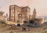 Carl Werner, Cathedral of Cefalù, watercolour on paper