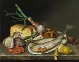 Matthias Rudolf Toma, Kitchen still life, oil on canvas