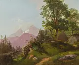 Anton Hansch, View of the Watzmann, 1841, oil on panel