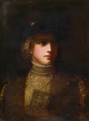Hermann Schmiechen, Portrait of Mary Carmichael, oil on canvas