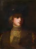 Hermann Schmiechen, Portrait of Mary Carmichael, oil on canvas