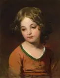 Portrait of a girl by circle of Friedrich von Amerling, oil on canvas, sold Jun 2014