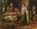 Ernst Nowak, A monastery kitchen, 1901, oil on panel