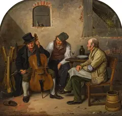 Eduard Pistorius, Music-making company, 1833, oil on panel