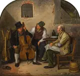 Eduard Pistorius, Music-making company, 1833, oil on panel