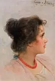 Eugen von Blaas, Portrait of a girl