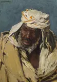 Johann Victor Krämer, Portrait of a Bedouin, oil on cardboard