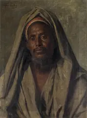 Bertha Müller, Portrait of an Oriental, oil on canvas