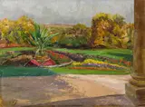 Olga Wisinger-Florian, Park with flowerbeds