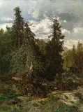 Robert Russ, Spruce wood with hunter